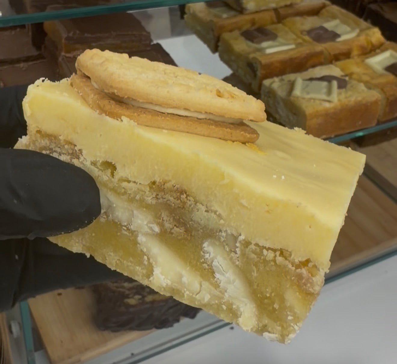 Custard Cream Blondie