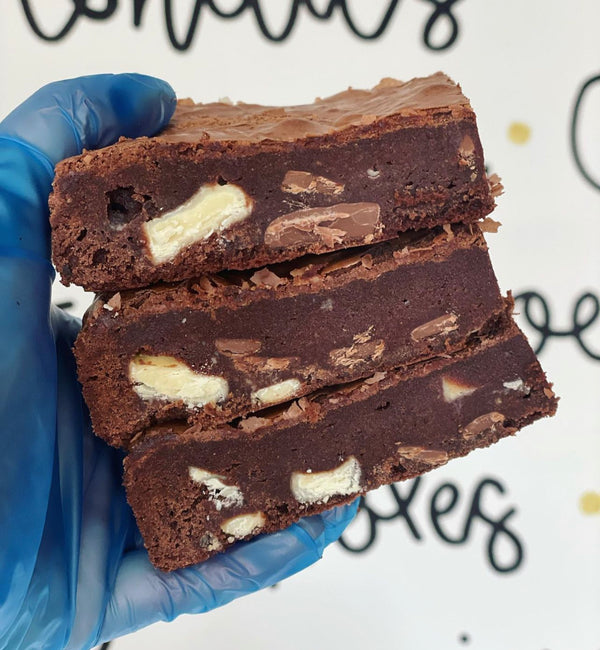 Triple chocolate brownie